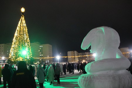 В экопарке открылся елочный городок