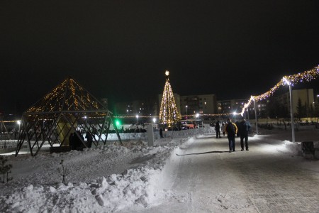 В экопарке открылся елочный городок